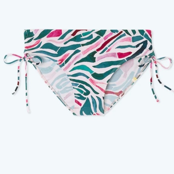 Summersalt Cinched Bikini in Watercolor Zebra Print Size 14 - Picture 2 of 7